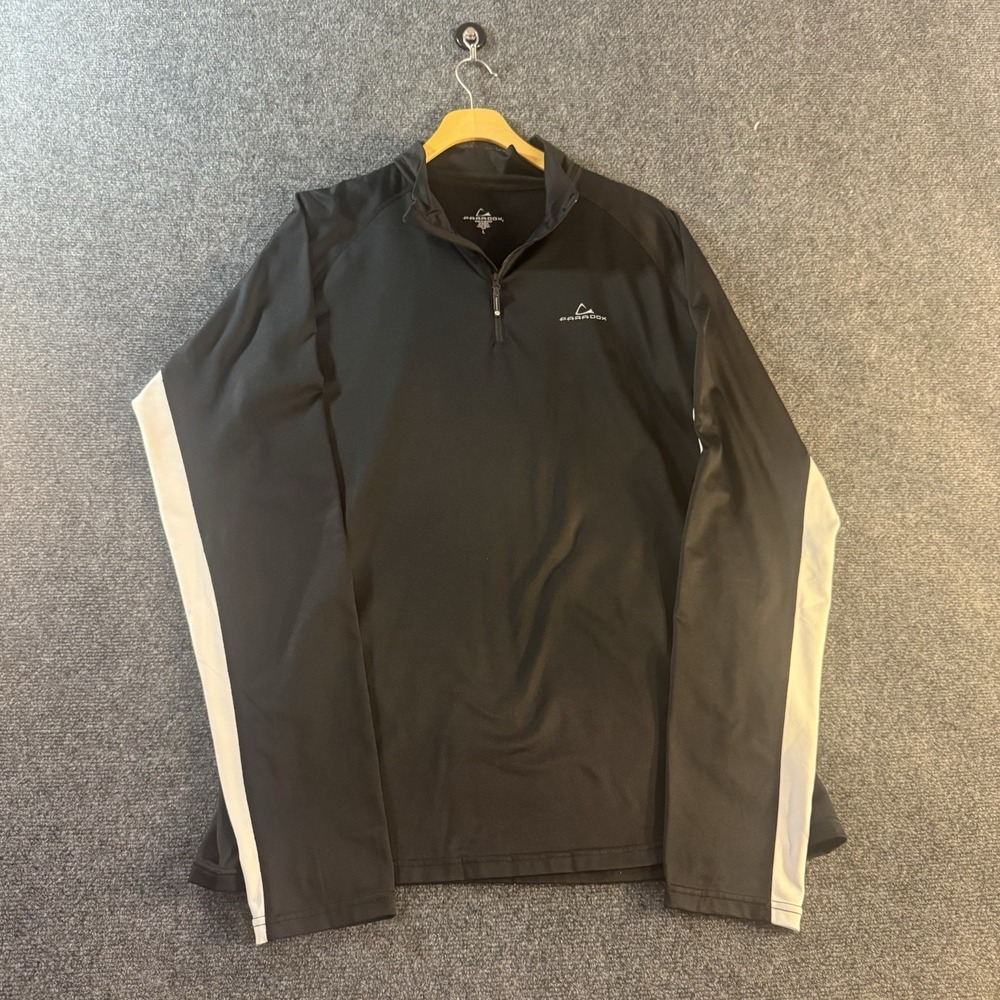 Paradox Pullover Jacket Men's Large Black 1/4 Zip Athletic‎ Lightweight